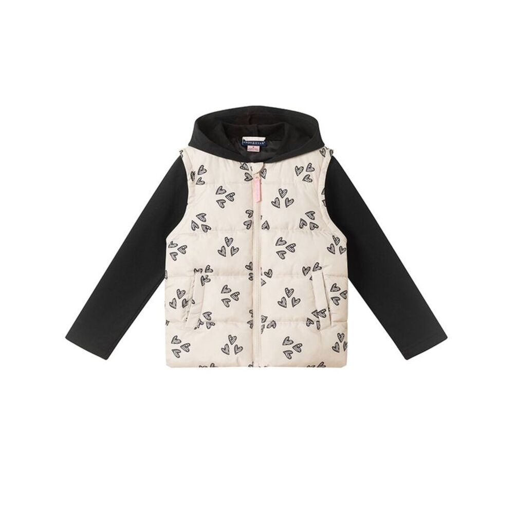 Andy & Evan Girls  Hooded Jacket, Beige